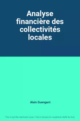 Couverture du produit · Analyse financière des collectivités locales