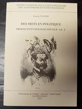 Couverture du produit · Des mots en politique