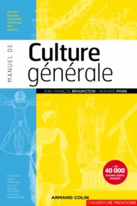 Couverture du produit · Manuel de culture générale: Histoire, religions, philosophie, littérature, arts, sciences