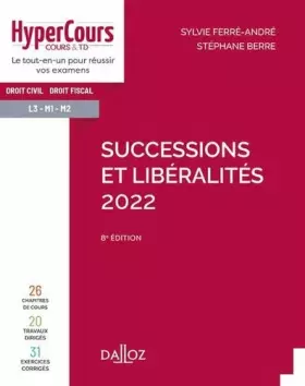 Couverture du produit · Successions et libéralités 2022. 8e éd.