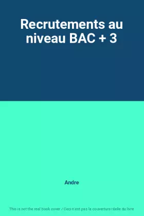 Couverture du produit · Recrutements au niveau BAC + 3