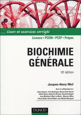 Couverture du produit · Biochimie générale : Cours et exercices corrigés
