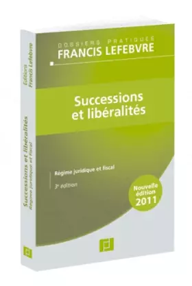 Couverture du produit · Successions et libéralités 2011