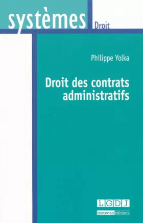 Couverture du produit · Droit des contrats administratifs