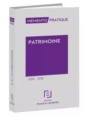 Couverture du produit · Mémento Patrimoine 2015-2016