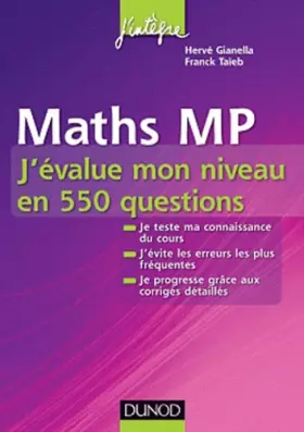 Couverture du produit · Maths MP - J'évalue mon niveau en 550 questions