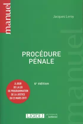 Couverture du produit · Procédure pénale (2019)