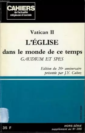 Couverture du produit · Vatican ii : l'église dans le monde de ce temps
