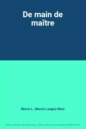 Couverture du produit · De main de maître