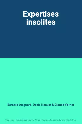 Couverture du produit · Expertises insolites