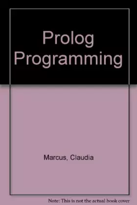 Couverture du produit · PROLOG Programming: Applications for Data Base Systems, Expert Systems and Natural Language Systems