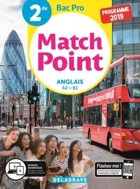 Couverture du produit · Match Point Anglais 2de Bac Pro (2019) - Pochette élève