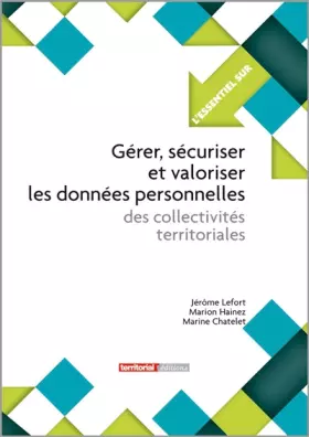 Couverture du produit · Gérer, sécuriser et valoriser les données personnelles des collectivités territoriales