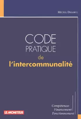 Couverture du produit · Code pratique de l'intercommunalité
