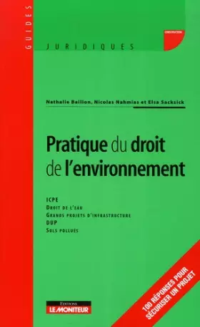 Couverture du produit · Pratique du droit de l'environnement