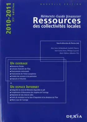Couverture du produit · Ressources des collectivités locales 2010-2011: Mémento guide