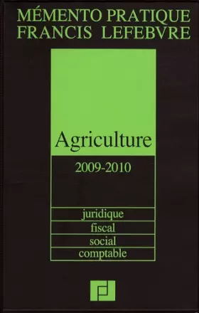Couverture du produit · Agriculture