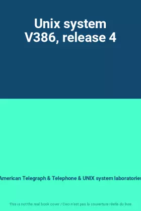 Couverture du produit · Unix system V386, release 4