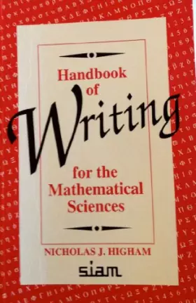 Couverture du produit · Handbook of Writing for the Mathematical Sciences
