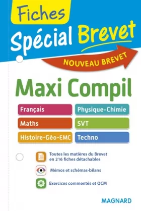 Couverture du produit · Spécial Brevet - Maxi Compil de Fiches 3e - Nouveau programme 2016