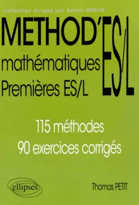 Couverture du produit · Method'ES/L Mathematiques Premieres