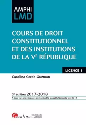 Couverture du produit · Cours de droit constitutionnel et institutions de la Ve République