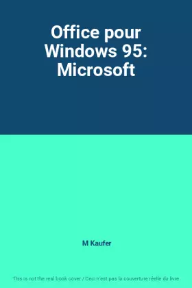 Couverture du produit · Office pour Windows 95: Microsoft