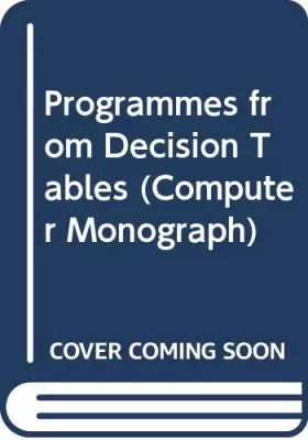 Couverture du produit · Programmes from Decision Tables