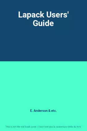 Couverture du produit · Lapack Users' Guide