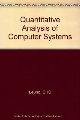 Couverture du produit · Quantitative Analysis of Computer Systems