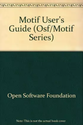 Couverture du produit · Osf/Motif User's Guide: Revision 1.0