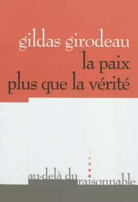 Couverture du produit · La paix plus que la vérité