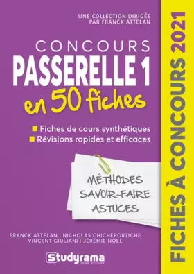 Couverture du produit · Concours passerelle 1 en 50 fiches