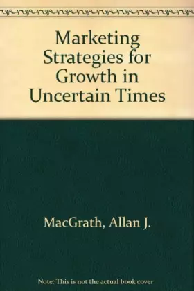 Couverture du produit · Marketing Strategies for Growth in Uncertain Times