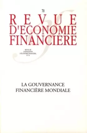 Couverture du produit · La gouvernance financière mondiale: N° 70