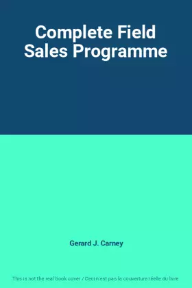 Couverture du produit · Complete Field Sales Programme