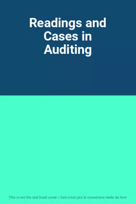 Couverture du produit · Readings and Cases in Auditing