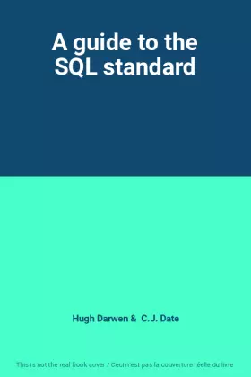 Couverture du produit · A guide to the SQL standard