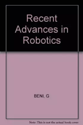 Couverture du produit · Recent Advances in Robotics