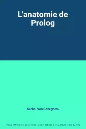 Couverture du produit · L'anatomie de Prolog