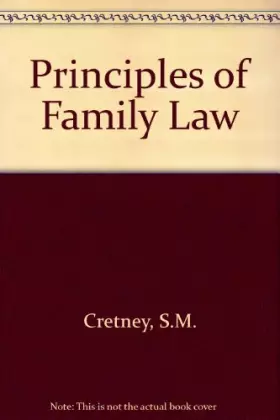 Couverture du produit · Principles of Family Law