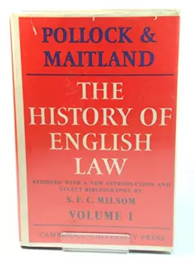 Couverture du produit · The History of English Law: Volume 1: Before the Time of Edward I