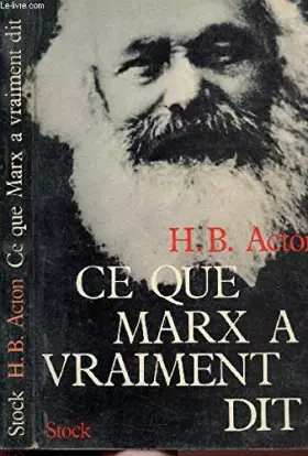 Couverture du produit · Ce que Marx a vraiment dit - traduit de l'anglais par Anne Laurens