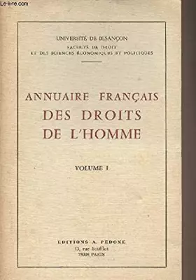 Couverture du produit · Annuaire français des droits de l'homme