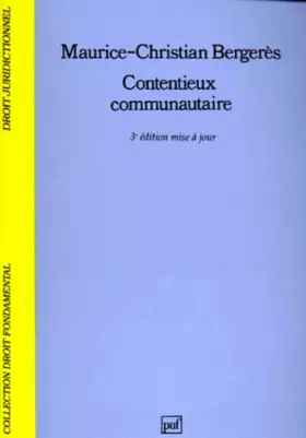 Couverture du produit · Contentieux communautaire, 3e édition mise à jour
