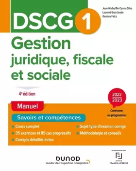 Couverture du produit · DSCG1 Gestion juridique, fiscale et sociale - Manuel 2022/2023 (2022-2023)