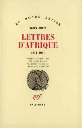 Couverture du produit · Lettres d'Afrique, 1914-1931