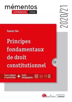 Couverture du produit · Principes fondamentaux de droit constitutionnel: Un cours ordonné, complet et accessible de la théorie du droit constitutionnel