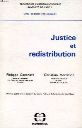 Couverture du produit · Justice et Redistribution