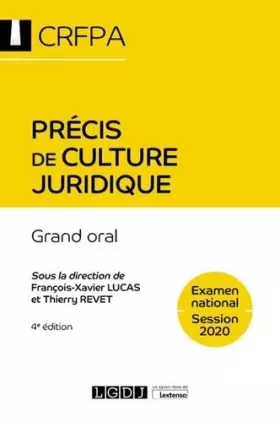 Couverture du produit · Précis de culture juridique: Grand oral (2020)